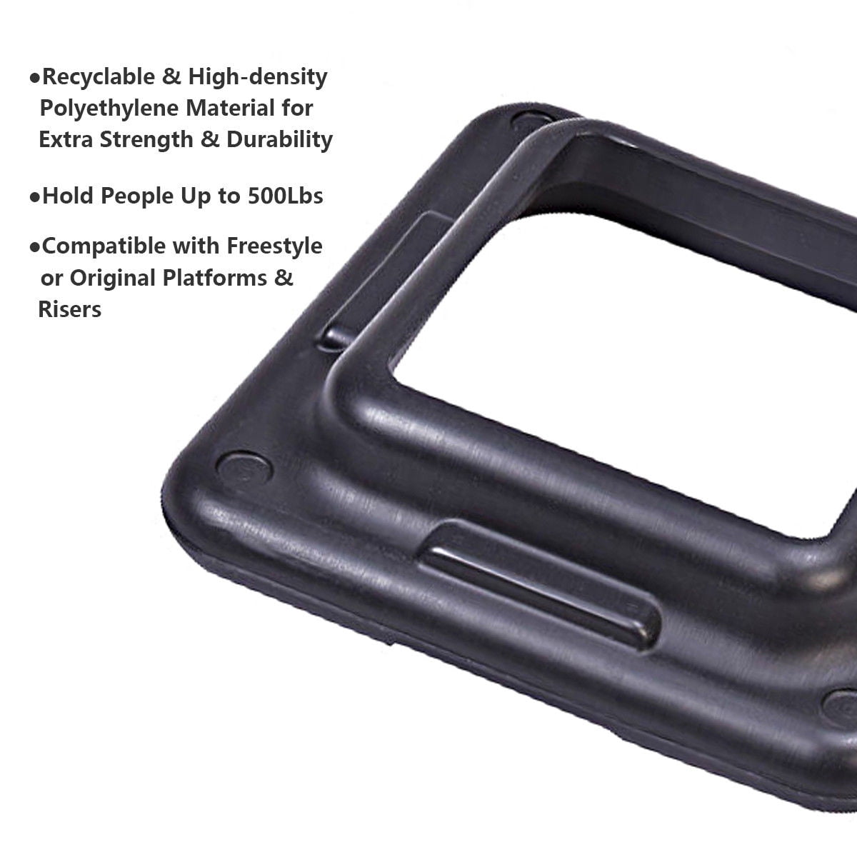 Costway 43'' Aerobic Stepper Step Cardio Fitness Exercise Adjust 4''-6''-8'' w/Risers