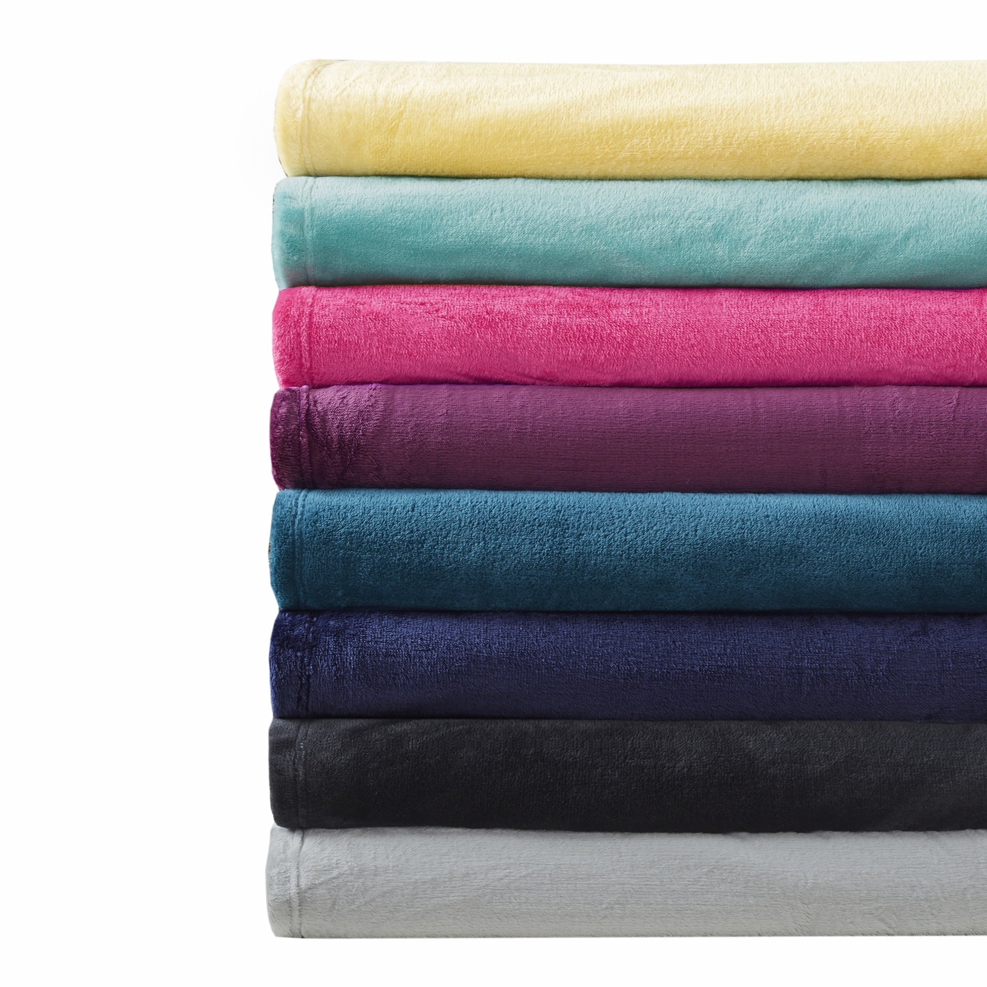 Home Essence Apartment Microlight Plush Casual Aqua Blue Solid Print Polyester Bed Blanket, Full/Queen, Washable