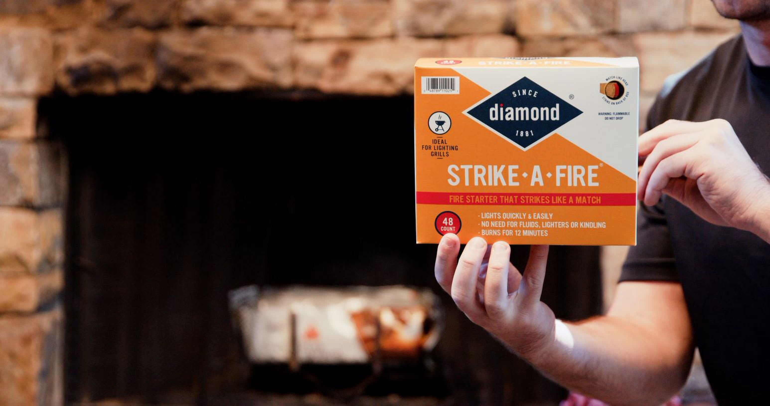 Diamond Strike-a-Fire Fire Starters, 48 Ct, Strikes like a Match
