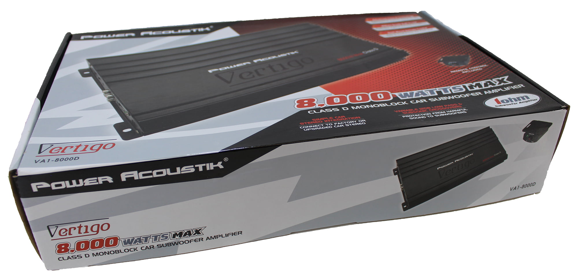 Power Acoustik VA1-8000D Vertigo 8000 Watt Car Audio Monoblock Amplifier