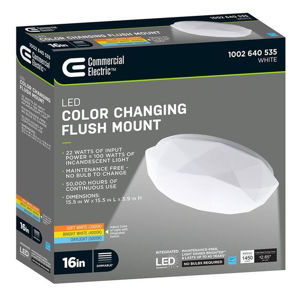 16 in. Diamond Shape Entryway Light LED Flush Mount Ceiling Light 1450 Lumens 3000K 4000K 5000K Dimmable Closet Light