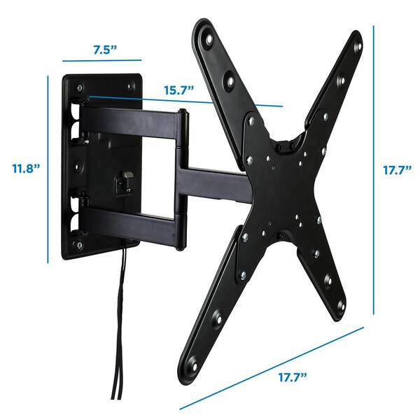 Locking RV TV Wall Mount with Detachable Bracket