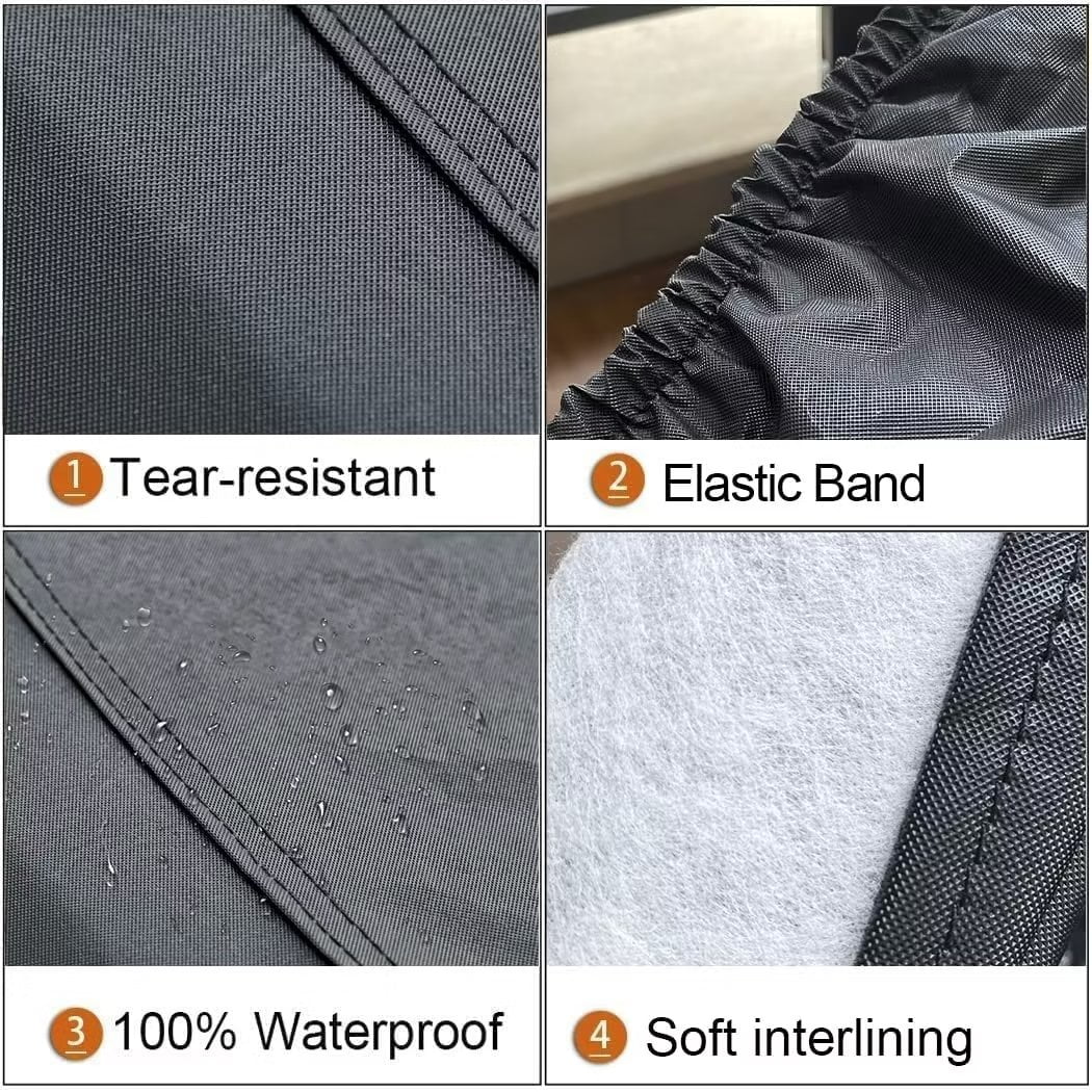 Kayme RV Tire Cover Set of 4, Camper Trailer Wheel Cover, Fit for 27-29 inch Tire Diameter, Black