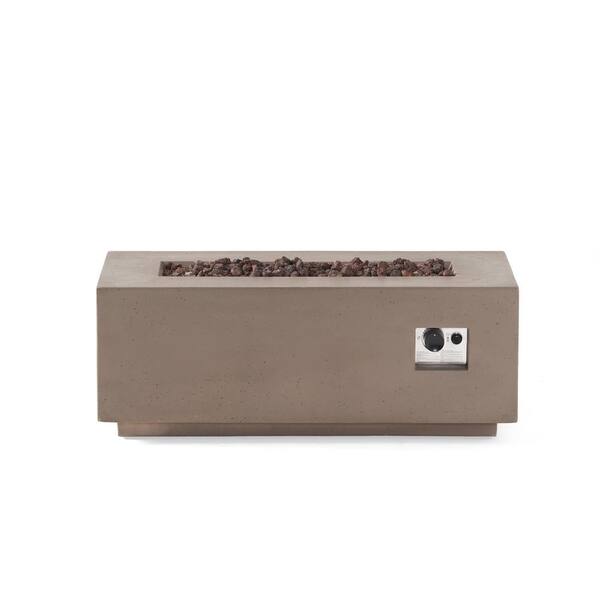 Mayfair Dark Grey Rectangular Stone Fire Pit (No Tank Holder)