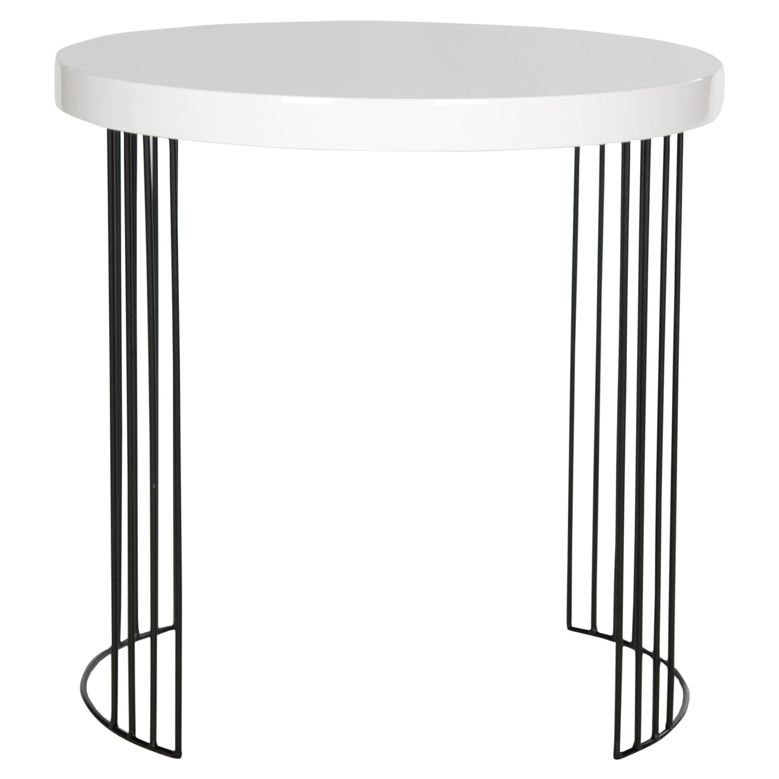 SAFAVIEH Kelly Mid-Century Solid Lacquer Side Table, White