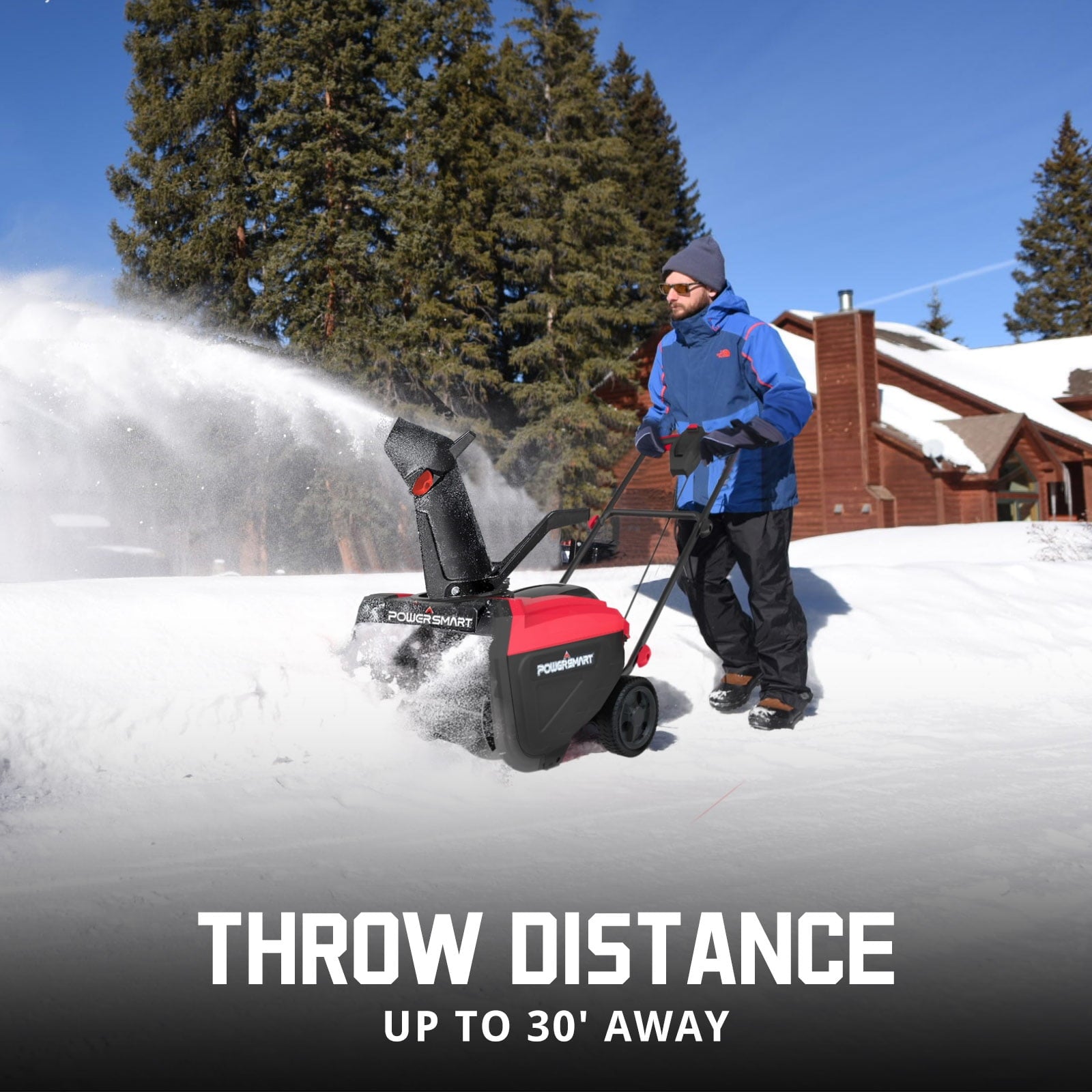 PowerSmart Electric Snow Blower, 120V 15A Snowblower Corded Electric Start, 21-Inch Single Stage Snow Thrower for Yard, DB5021