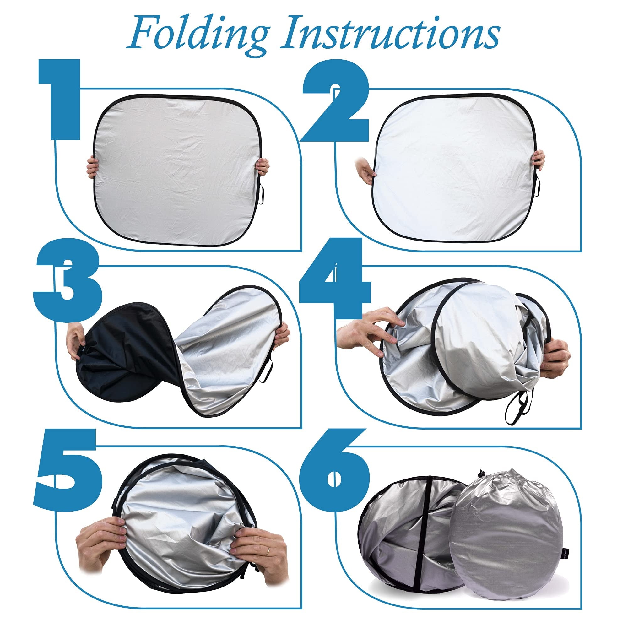 Enovoe Car Windshield Sunshade, Premium 230T, Heat Block, 31x28 in + Bonus Pouch