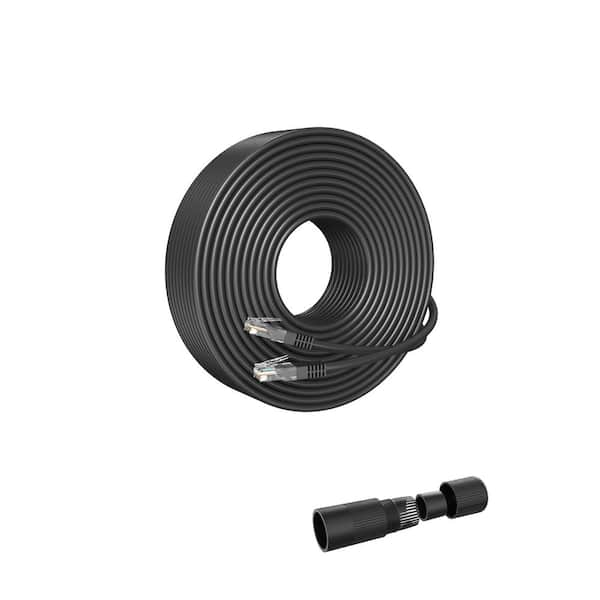 75 ft. Cat 6 UTP Ethernet Cable, 26AWG RJ45,550MHz Ethernet Cable, 1Gbps Transfer Speed, Black