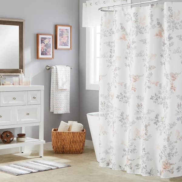 Greenhouse Leaves 72 in. Multi Shower Curtain