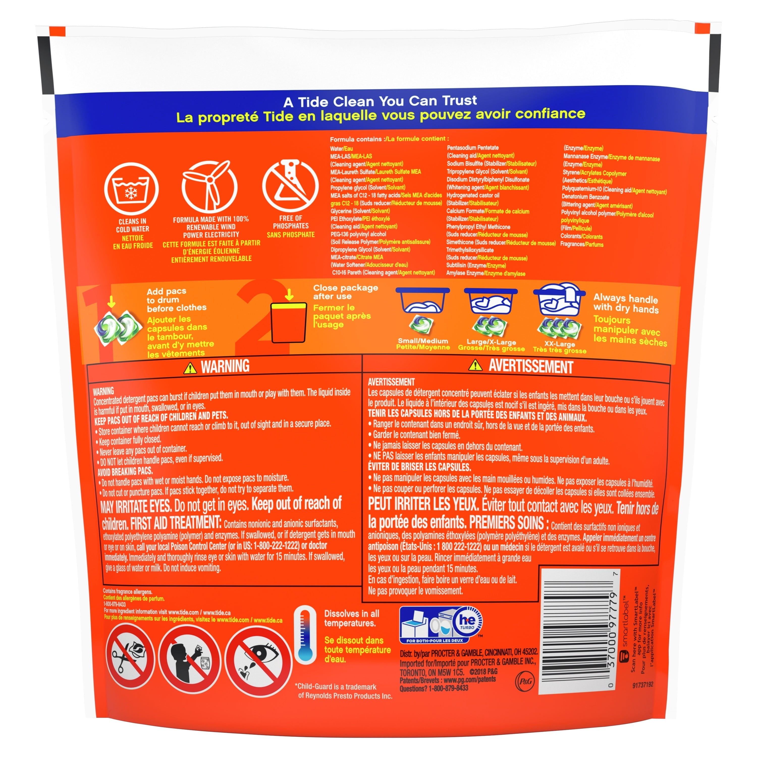 Tide Pods Laundry Detergent Soap Packs with Downy, April Fresh, 12 Ct