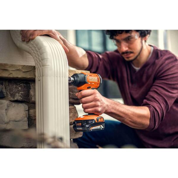 18V Cordless 8-Tool Combo Kit with (3) Batteries, Charger, and Bag with 18V High Torque Impact Wrench