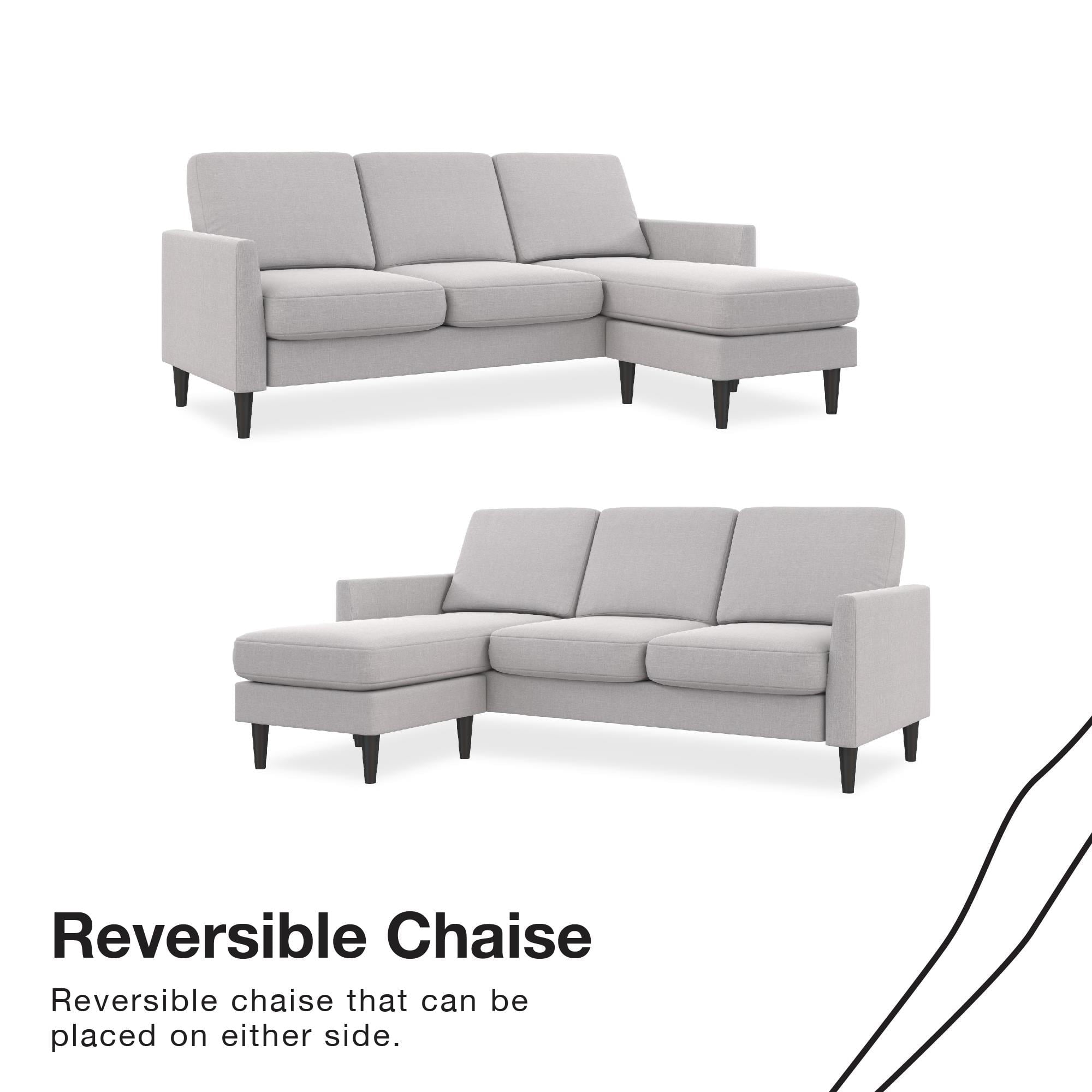 Mr. Kate Winston Reversible Sofa Sectional, Light Gray Linen