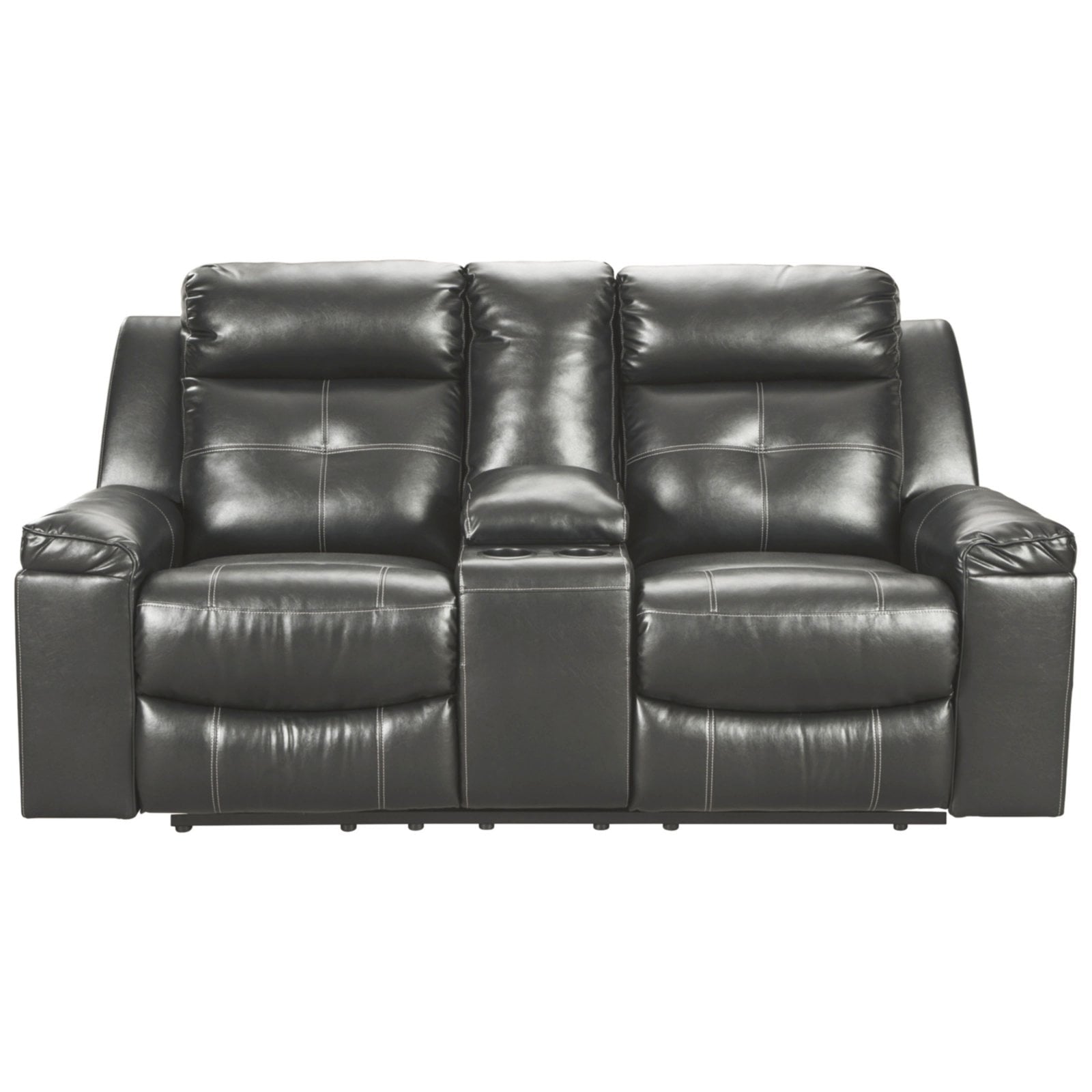 Signature Design by Ashley Kempten Double Reclining Loveseat with Console