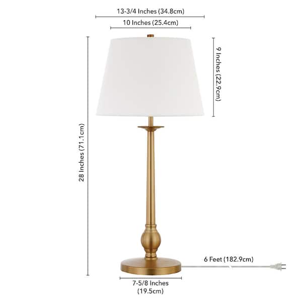 Wilmer 28 in. Brass Table Lamp