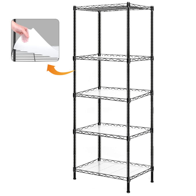 SUGIFT 5 Tier Wire Shelf Unit, 21.7