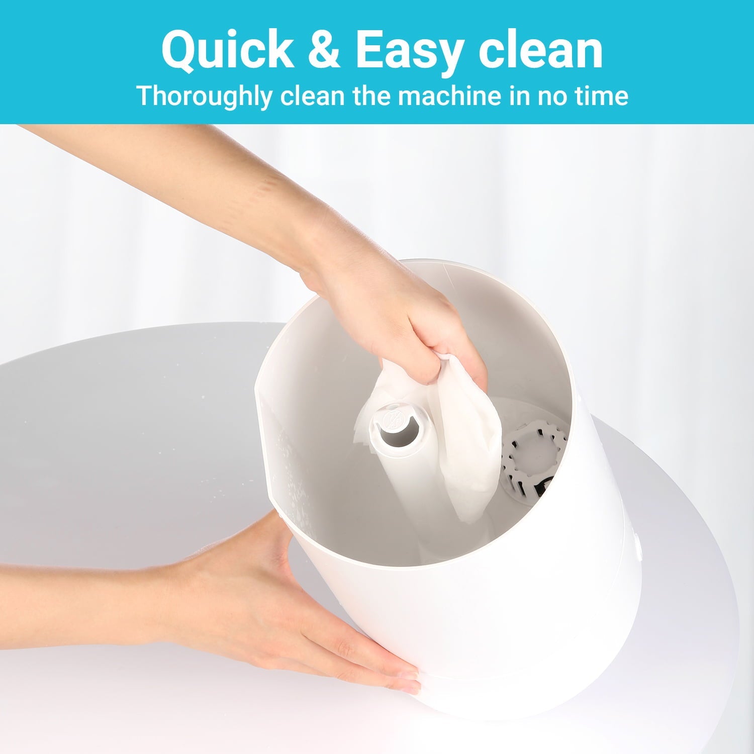 Livatro 4L Top Fill Humidifiers for Bedroom Large Room Nursery, Cool Mist Humidifier With Ultrasonic Quiet, Auto Shut-off and Easy to Clean, Last up to 40 Hours, White