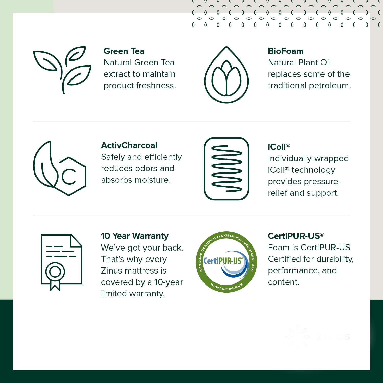 1 by Zinus Comfort 6