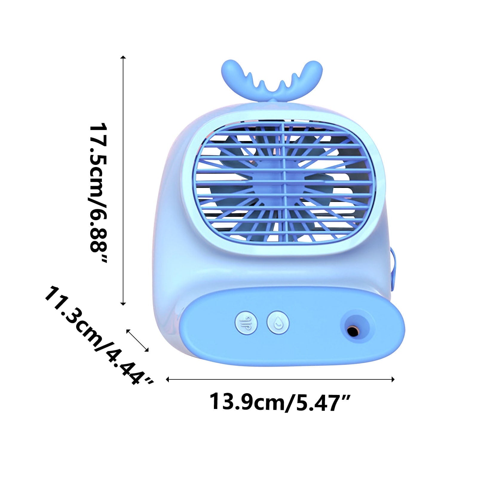 Haykey Kids Portable Aired Conditioner Fan Rechargeable Evaporative Portable Aired Cooler Humidifier 3 Speed USB-C Portable Aired Conditioner For Bedroom Office