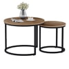 Semiocthome Modern Round Nesting Coffee Table Set,End Table Metal Frame for Living Room,23.6