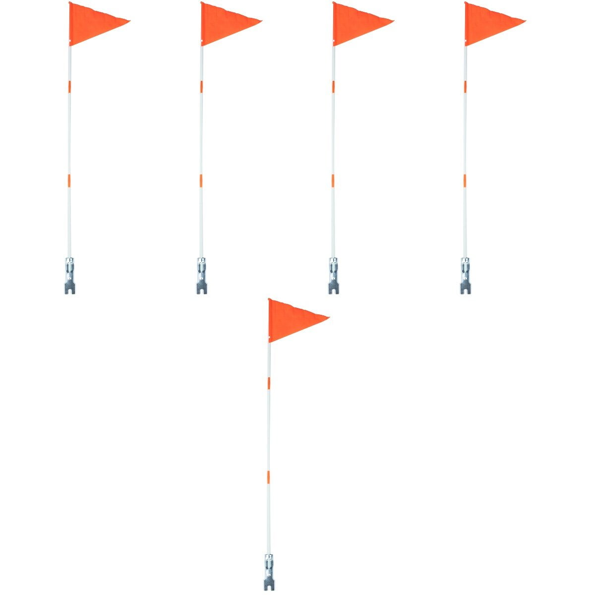 5 Pack Bike Flag 6' High Visibility Safety Flag Fiberglass Flag Pole Tear-Resistant