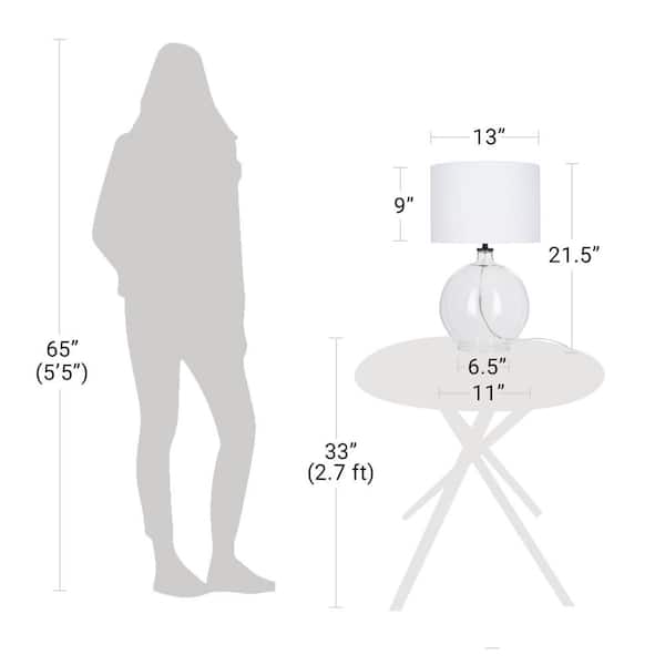 Windmere 21.5 in Clear Glass Table Lamp