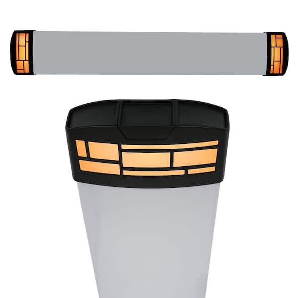 4 ft. 5250 Lumens Integrated LED Matte Black Mission End Caps Wraparound Light Adjustable CCT Night Light (12-Pack)