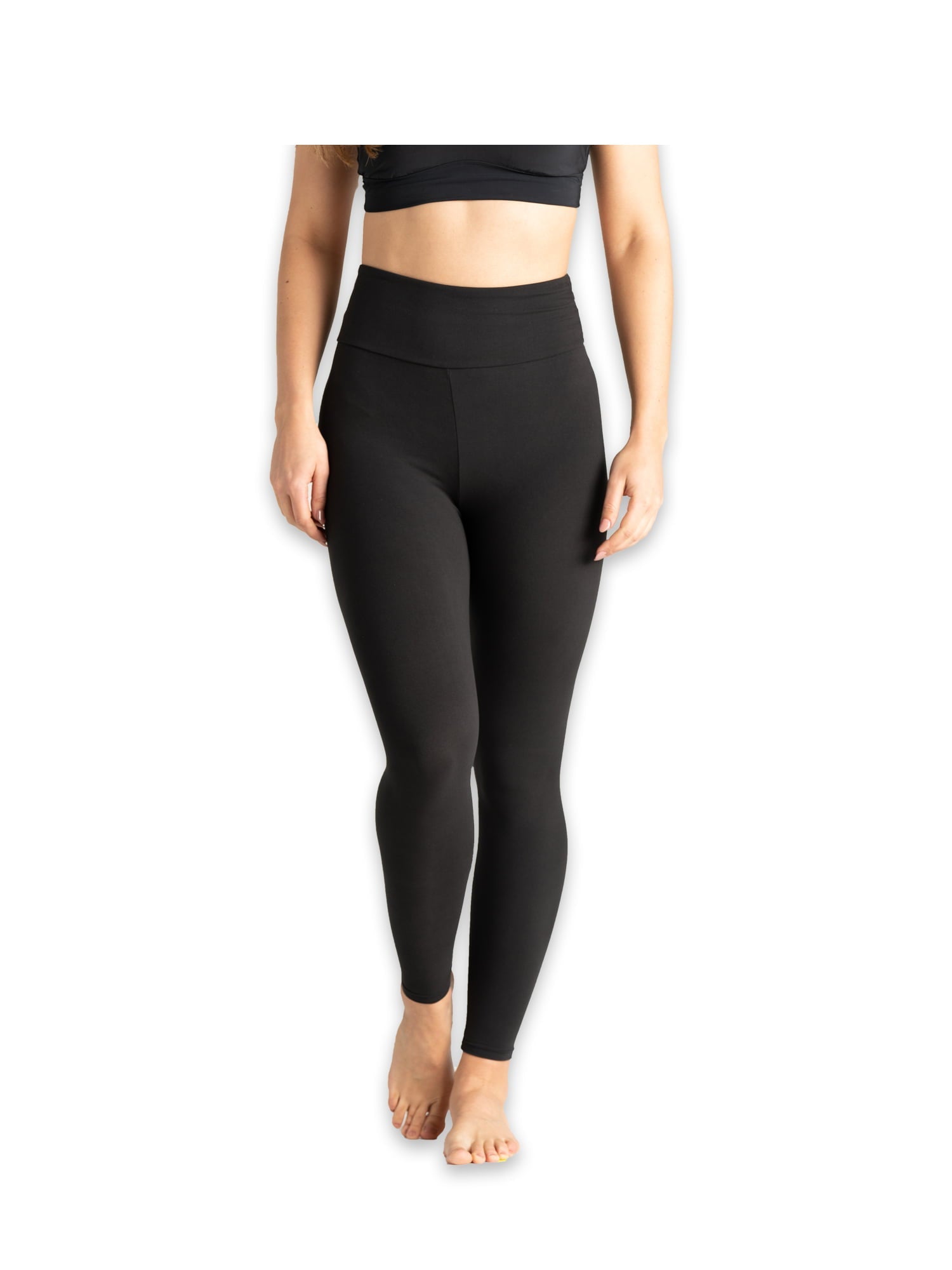 On The Go Women's Black High Waist SuperSoft Everyday Fashion Leggings