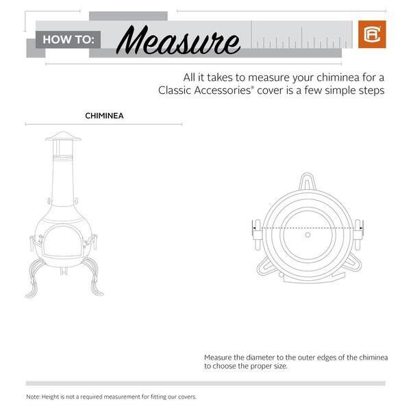 Ravenna 38 in. L x 38 in. W x 53.5 in. H Outdoor Chiminea Cover