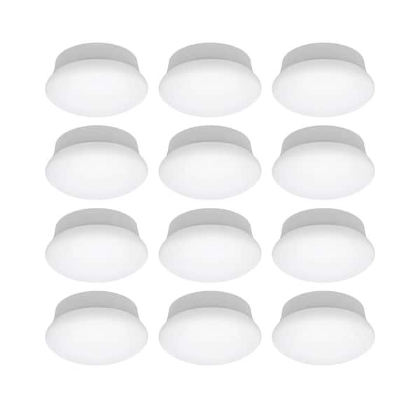 Spin Light 7 in. 810 Lumens Selectable CCT LED Flush Mount Ceiling Light Closet Laundry Basement (12-Pack)