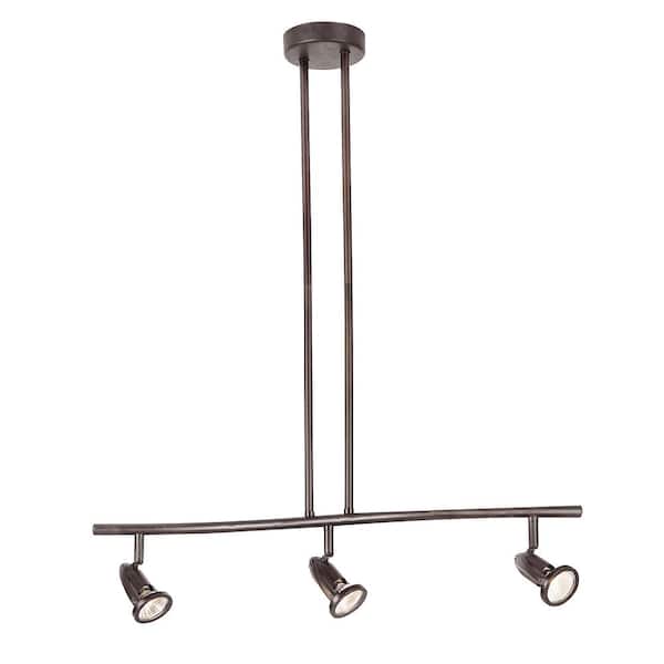 Stingray 2.2 ft. 3-Light Oil Rubbed Bronze Track Light Fixture with Adjustable Heads