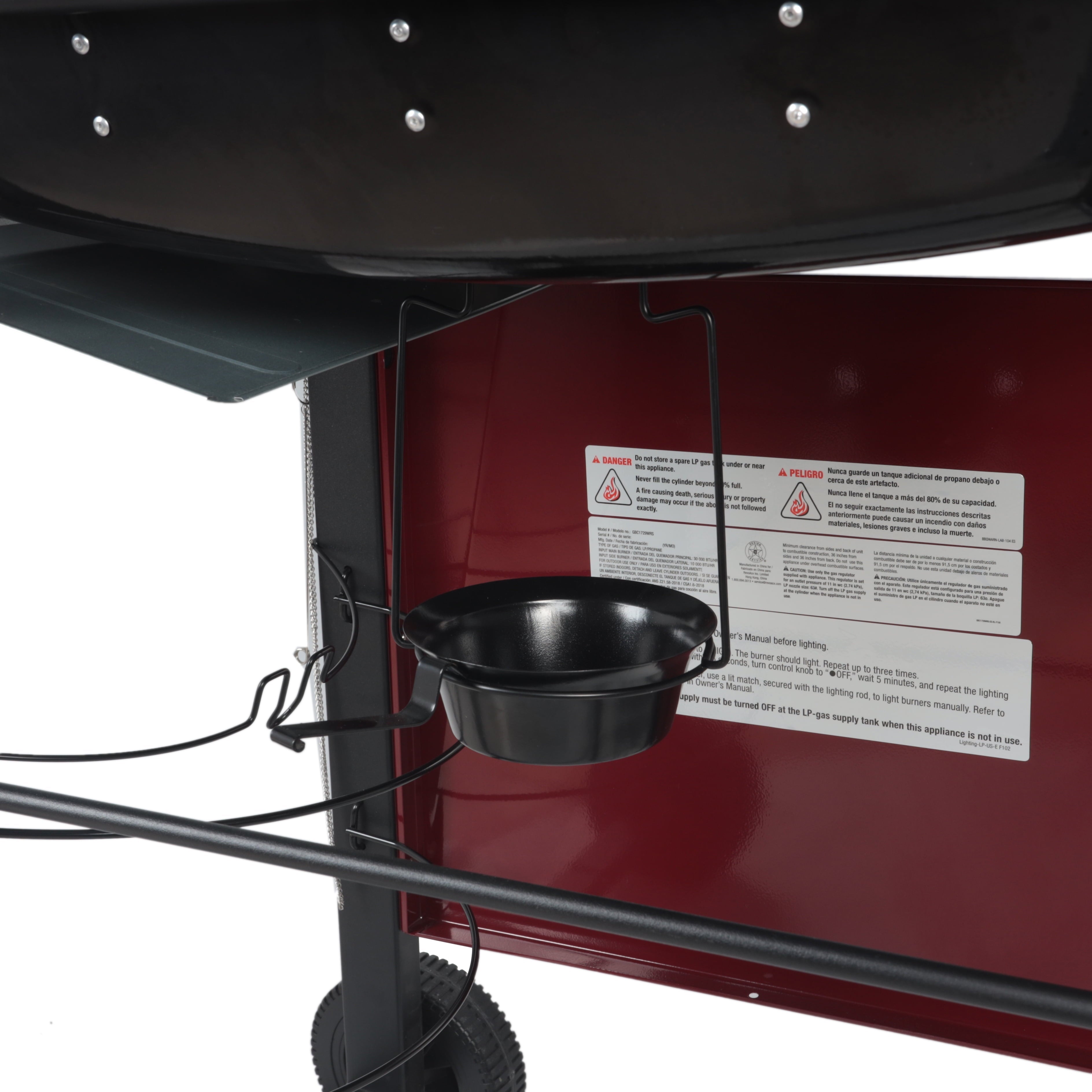 RevoAce 4 Burner Propane Gas Grill Including a Side Burner, Red Sedona, GBC1729WRS