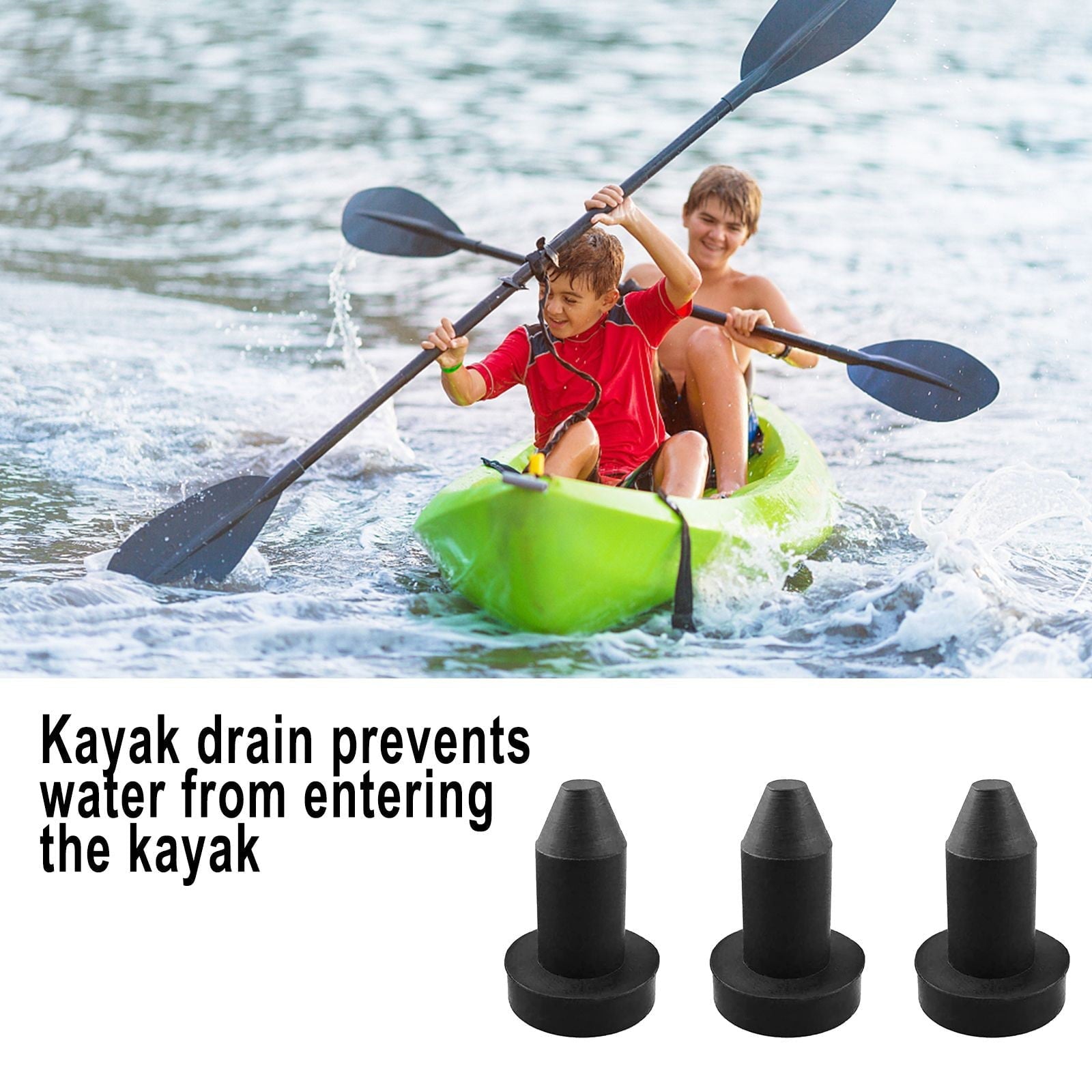 Gerich Kayak Drain Plug Silicone Scupper Plugs Drain Holes Stopper Bung for Boats Kayak