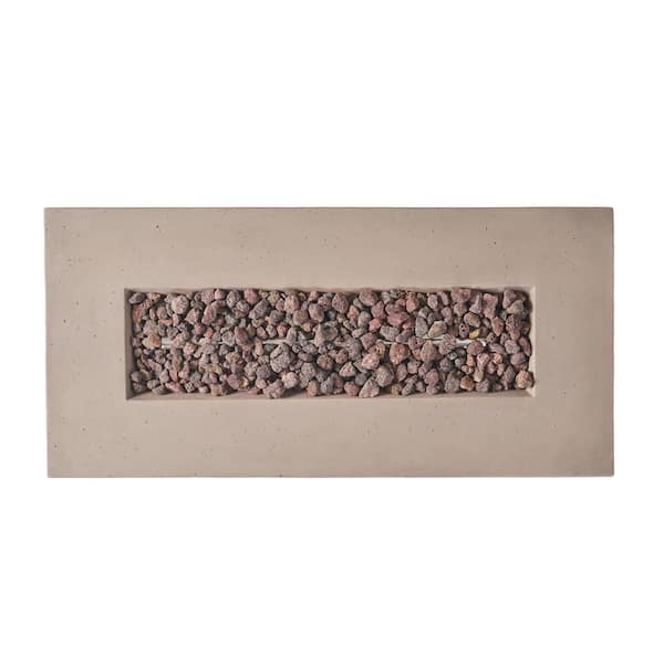 Mayfair Dark Grey Rectangular Stone Fire Pit (No Tank Holder)