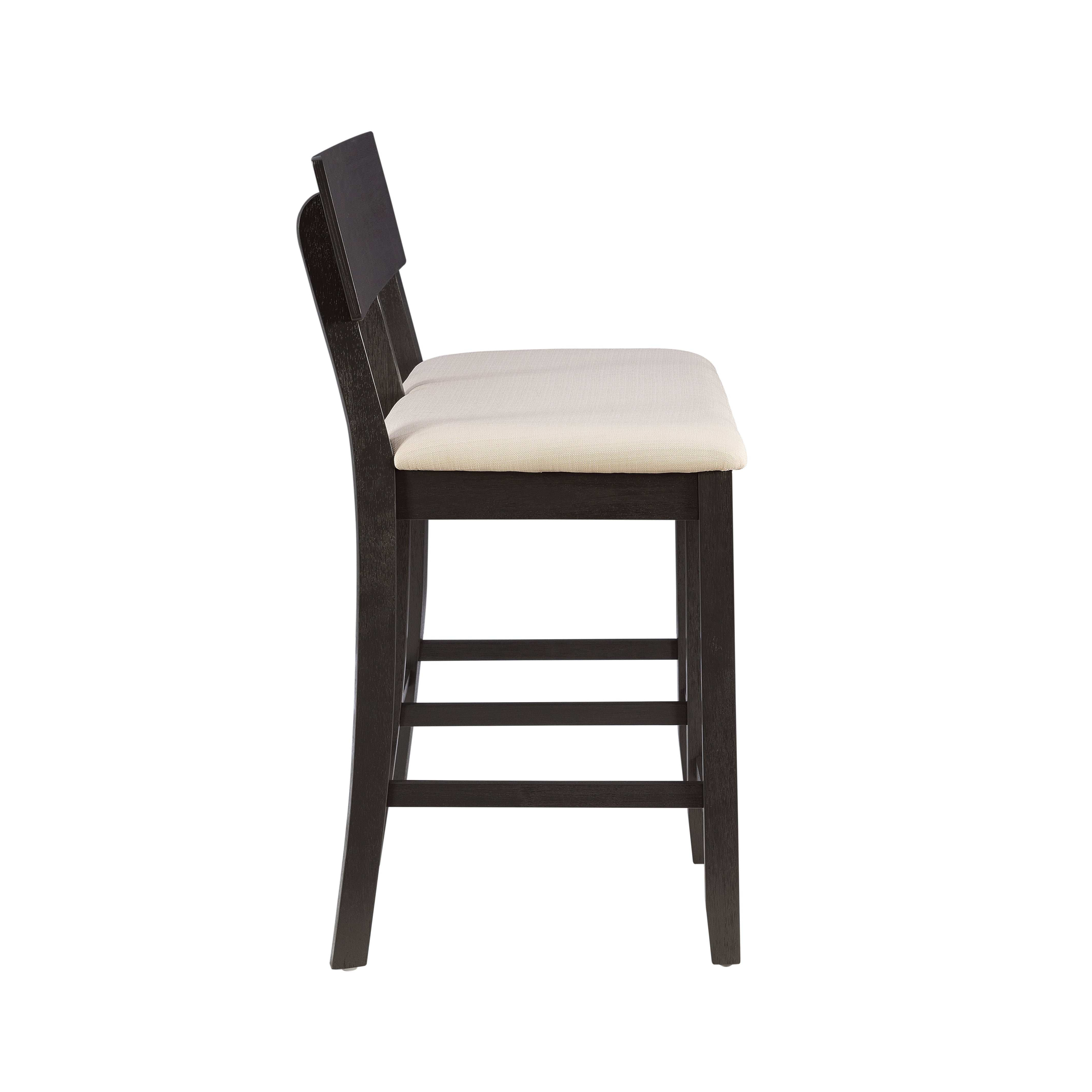 Linon Jamil Counter Height Dining Bench, Dark Charcoal