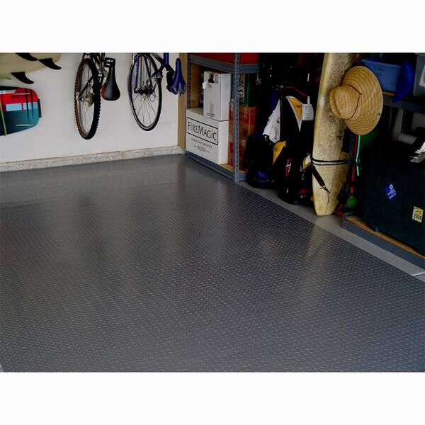2 Car Garage Kit, Charcoal Textured PVC, Includes (2) 7. 5 ft. x 24 ft. Pieces and (1) 5 ft. x 24 ft. Piece