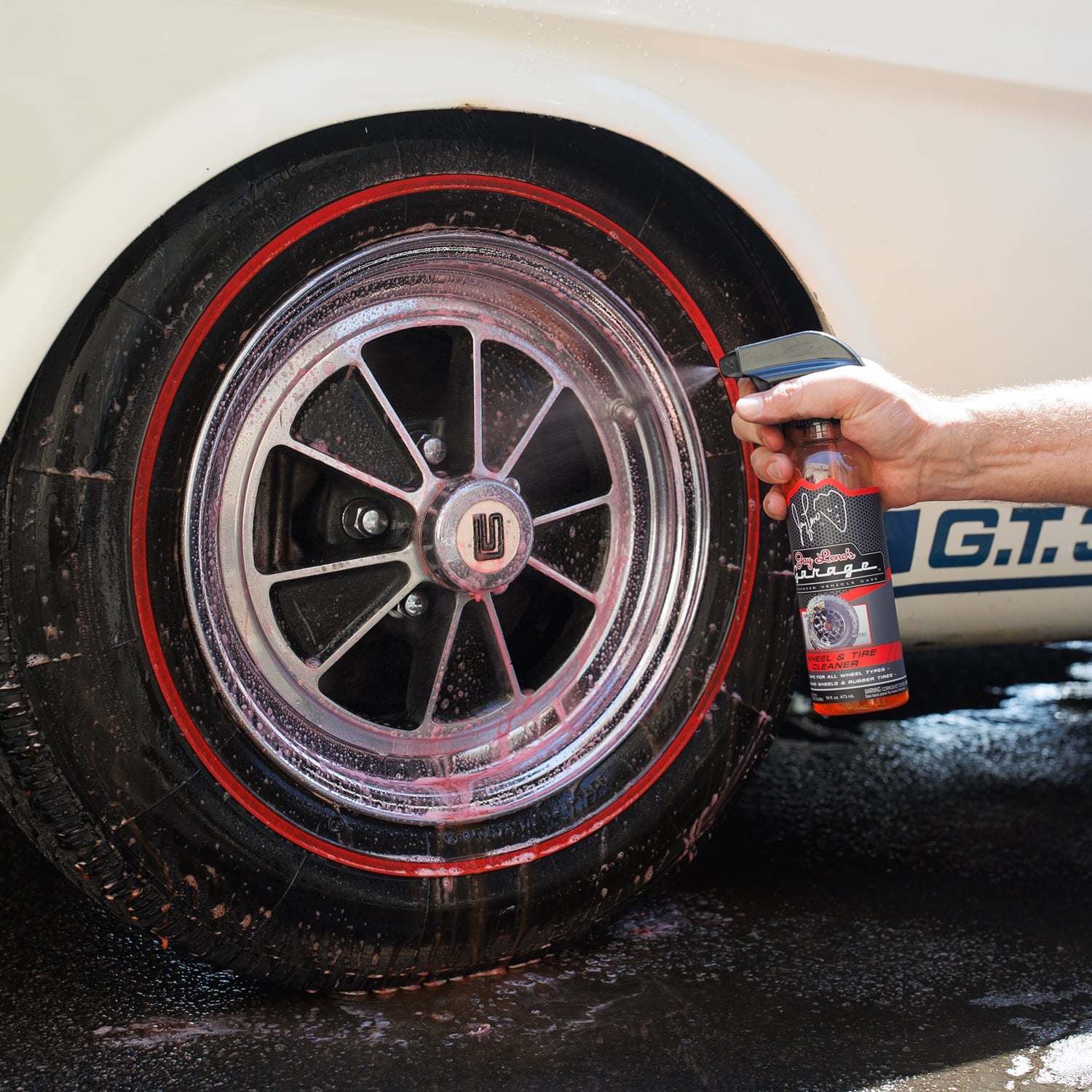 Jay Leno's Garage Wheel & Tire Cleaner (16 oz) - Easily Clean Car Wheels & Tires