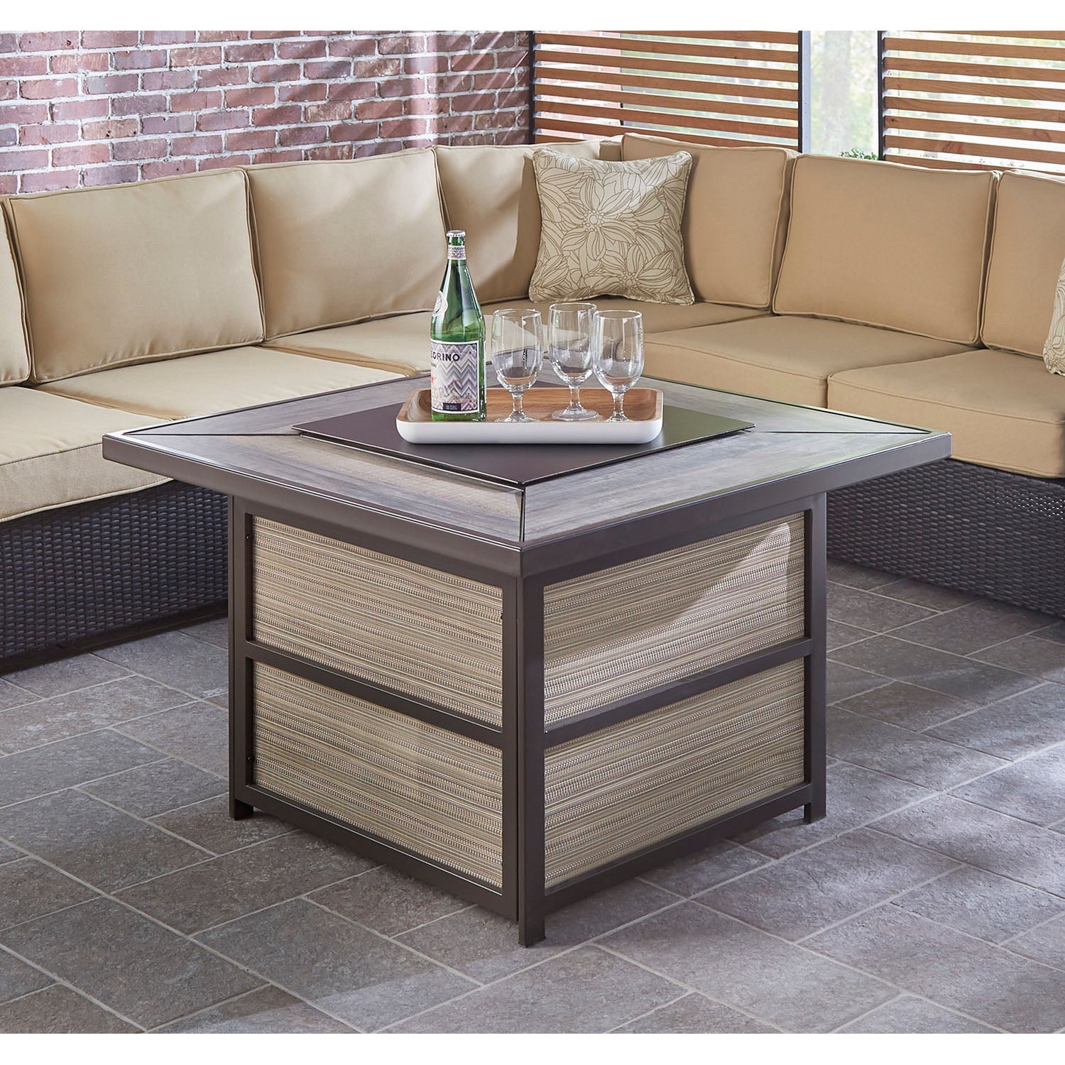 Hanover Chateau 40,000 BTU Gas Fire Pit Coffee Table