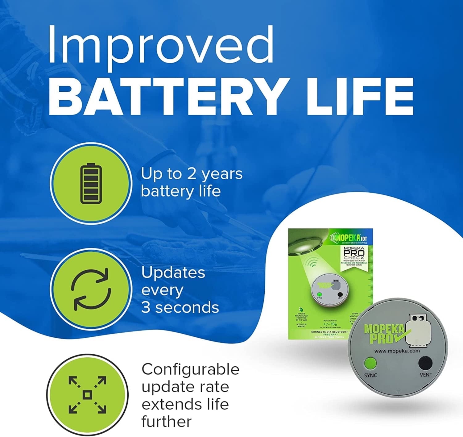 Mopeka Pro Check - Wireless Propane Sensor for RV and BBQ Grill Tanks