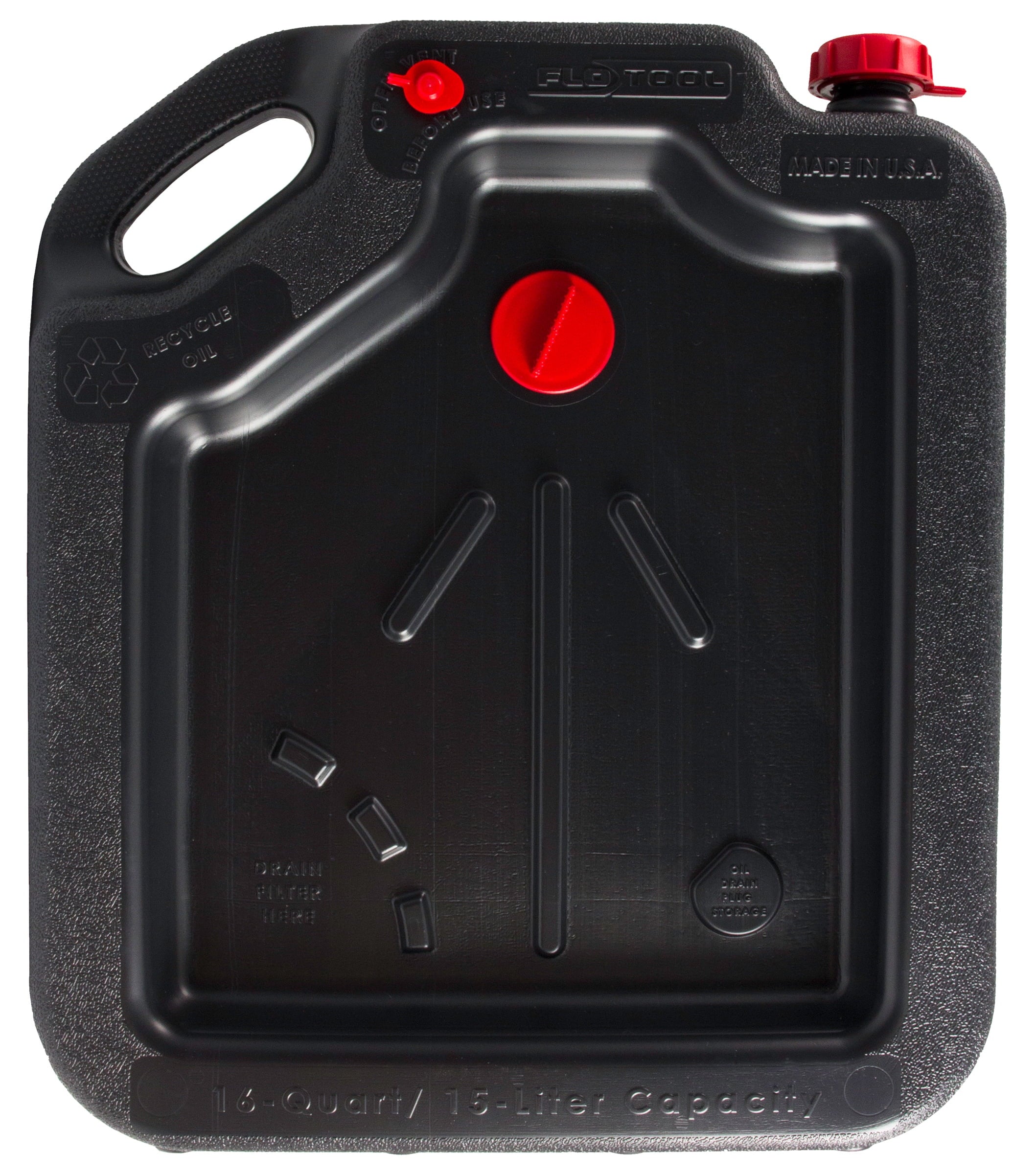 Hyper Tough 16 Quart Automotive Drain Pan Container, 420032HTMI, Black