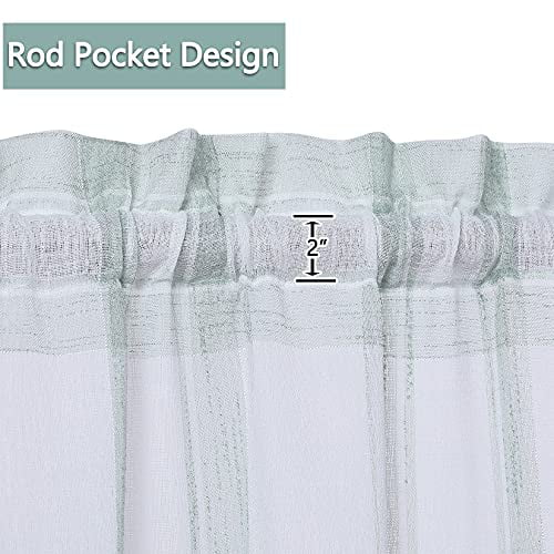 Kitchen Curtains, Green Buffalo Plaid Small Tier Curtains Bathroom Window Curtains, 30 Inch Check Gingham Design Farmhouse Café Curtain Set Linen Window Treatment Sets, Sage, Set of 2