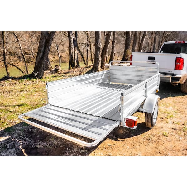 1639 lbs. Payload Capacity 4.5 ft. x 7.5 ft. Galvanized Steel Utility Trailer Kit with Bed Tilt and Collapsing Ends