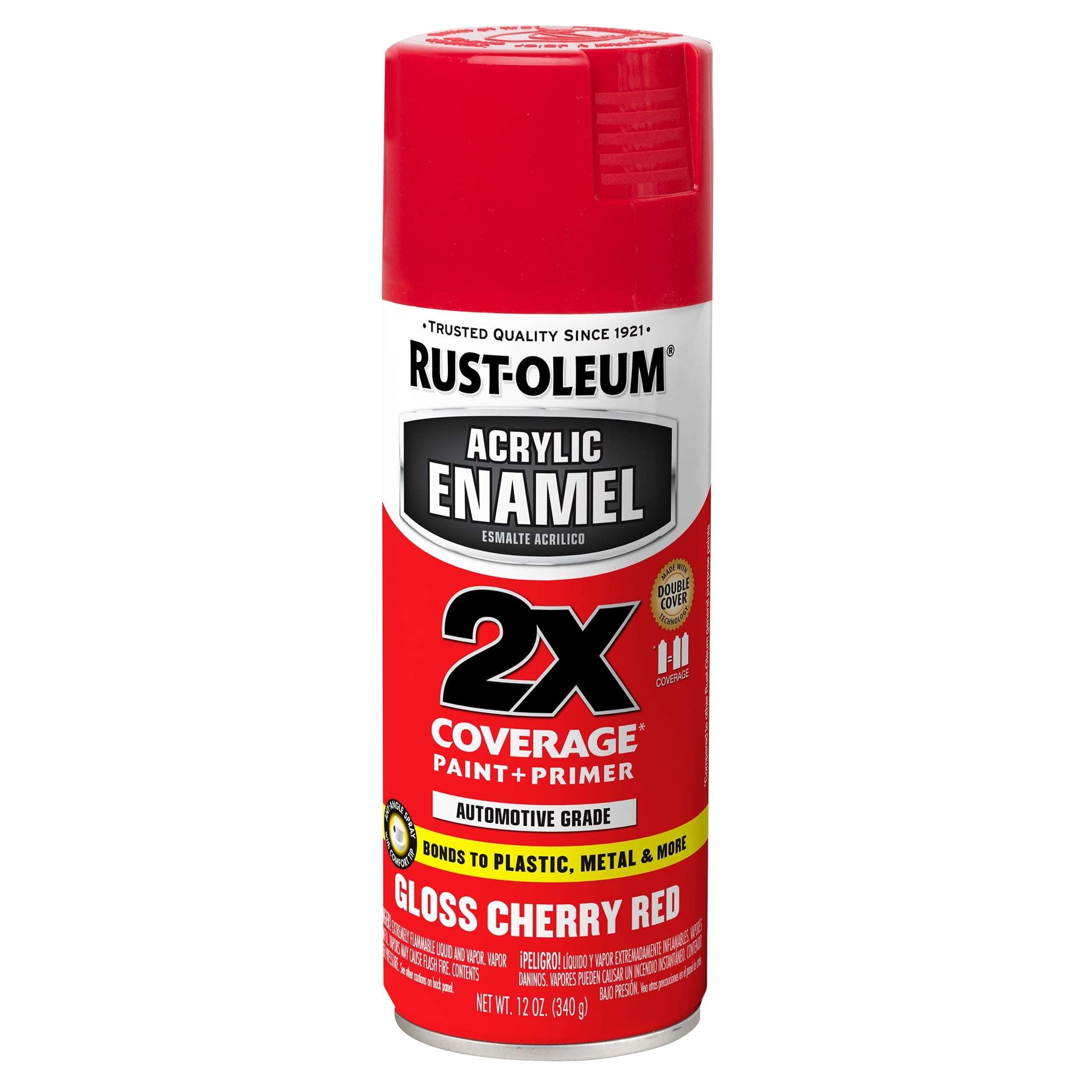 Red, Rust-Oleum Automotive Gloss Acrylic Enamel 2X Spray Paint-271920, 12 oz