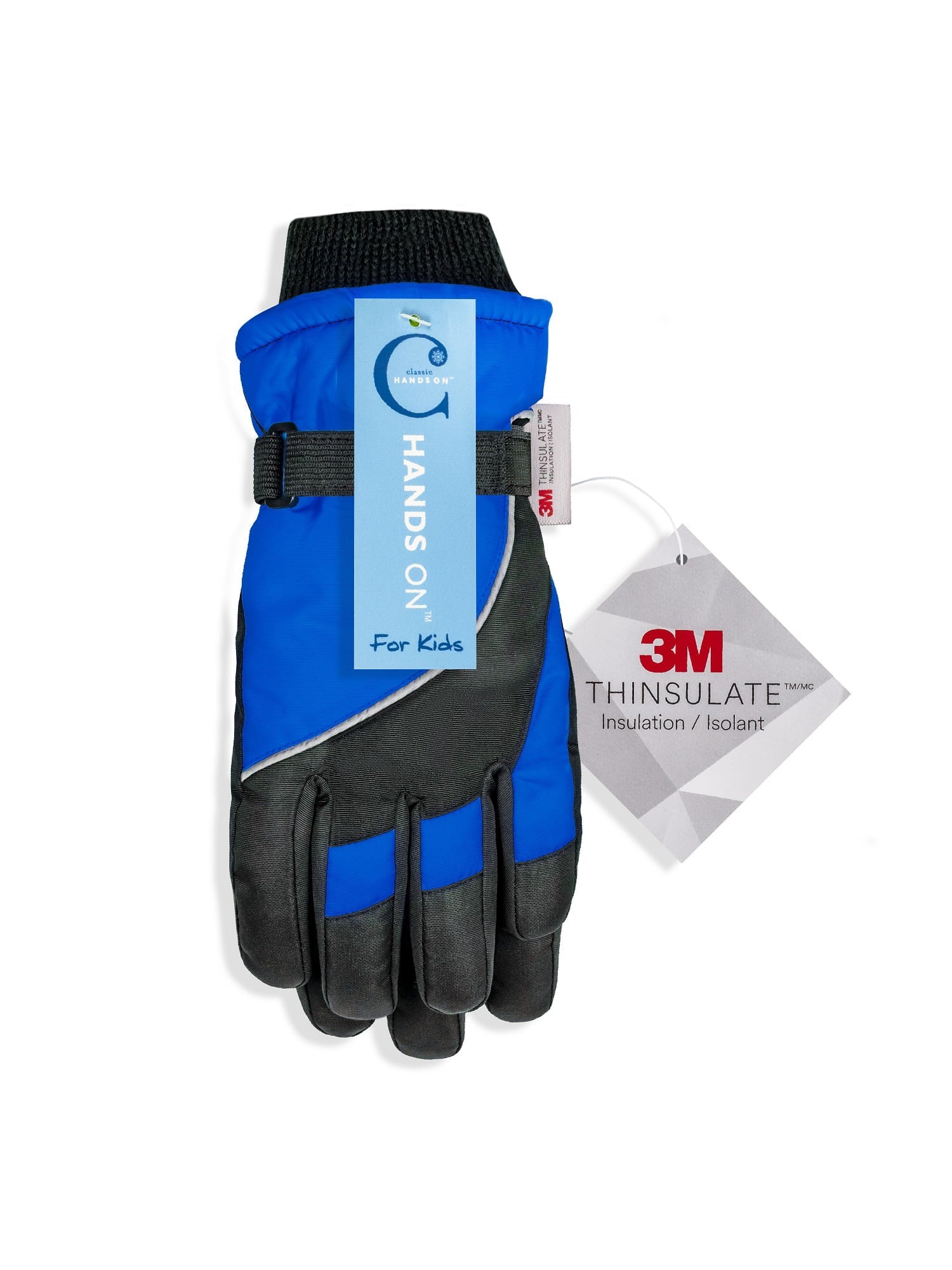 SK1008, Boys Premium Ski Gloves with Reflective Strip, Anti-Slip Grip, Thinsulate Lined, Water Repellent