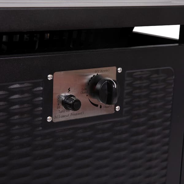 Black Steel Fire Pit Table