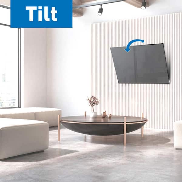 13 in. to 58 in. Tilt TV Wall Mount Black Continuous Tilt Lateral Adjustment