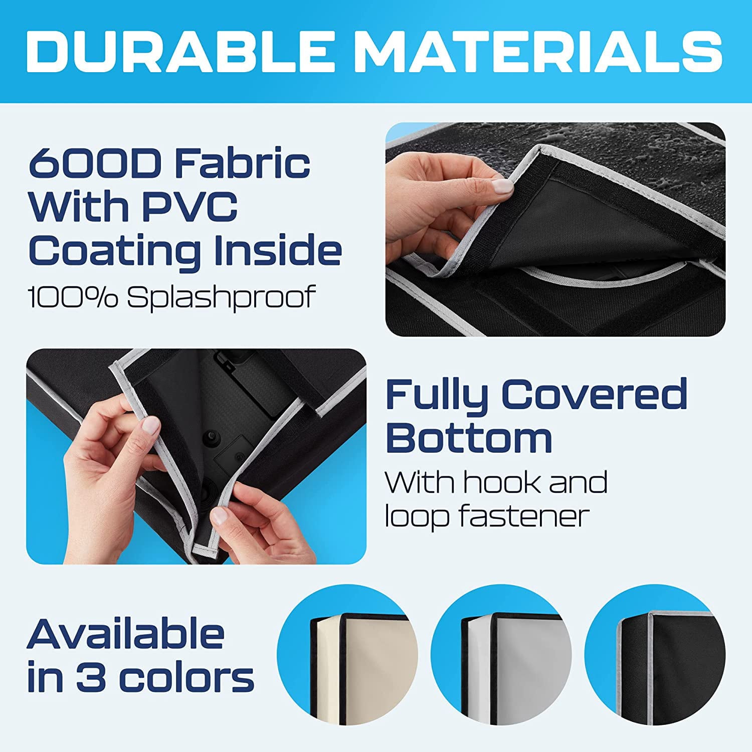 Garnetics 22-24” Outdoor TV Cover Waterproof and Weatherproof Outside Television Protector, Black