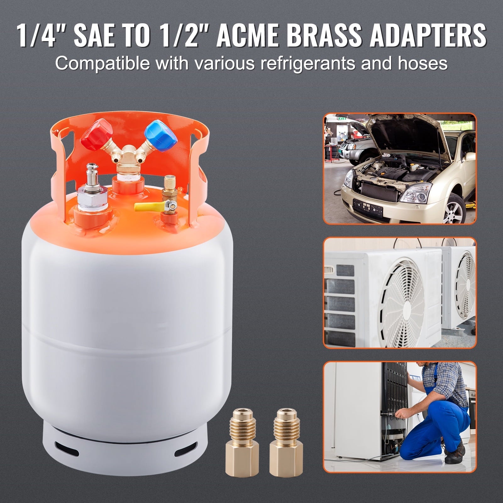 BENTISM Refrigerant Recovery Reclaim 30lb Cylinder Tank with Floating Switch