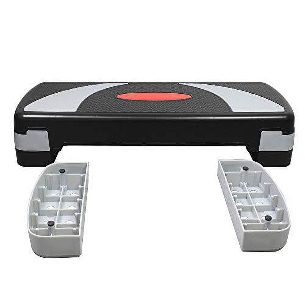 PRISP Adjustable Aerobic Stepper 78cm, 3 Levels (10/15/20cm - 4''/6''/8'') Exercise Step Platform for Home Gym and Fitness Training, 78 x 28 cm - 31'' x 11''