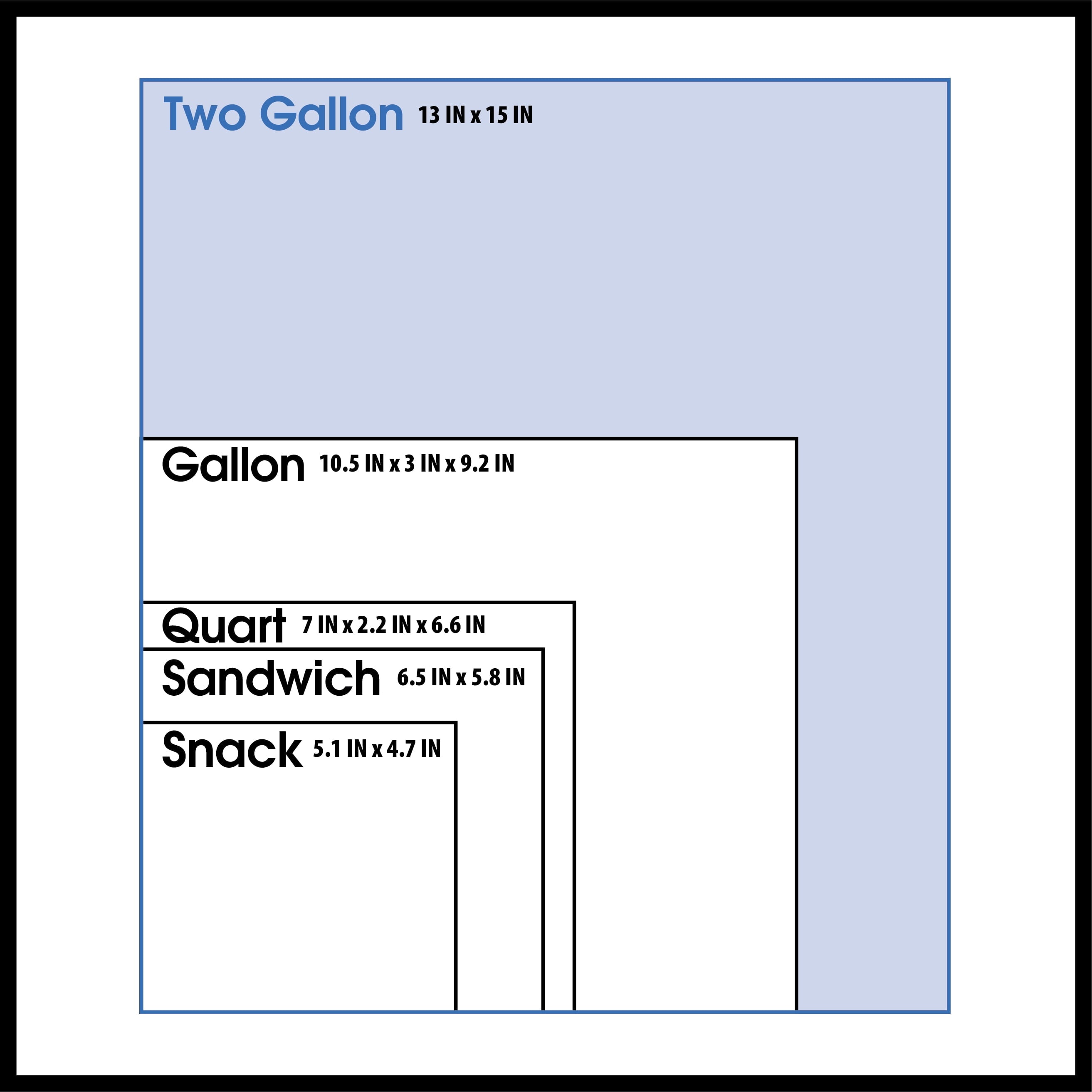 Great Value Double Zipper Freezer Bags, 2 Gallon, 10 Count