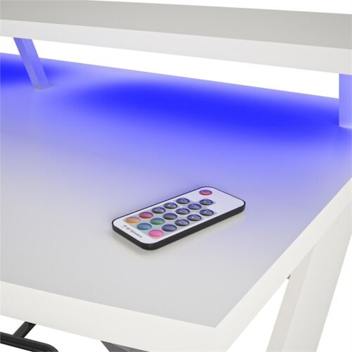 NTense Xtreme Gaming Desk with Riser in White